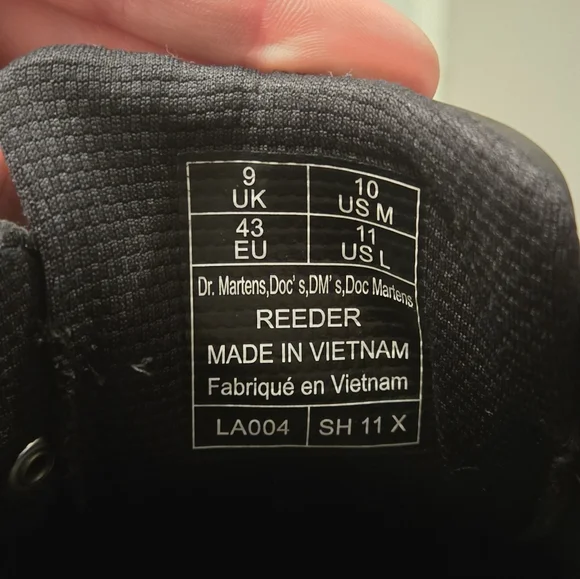 Dr. Martens Reeder Black Leather Utility Shoes - Picture 2 of 6